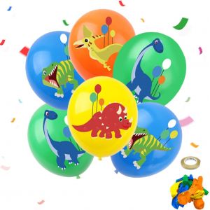 16 Pièces Ballon Dinosaure,Decoration Anniversaire Dinosaur,Ballon Dinosaure Anniversaire,Dinosaurs Ballons en Latex,Dinosaure Ballons Gonflable Pour Anniversaire Fête Décoration - Neuf