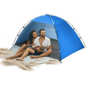 Checarzhn--No1-Tente De Plage, Portable Extra Light, Tente Plage Pour 2-3 Personnes, Abri De Plage Avec Protection Uv Upf 50+, Pour La Famille, La Plage, Le Jardin, Le Camping - Neuf