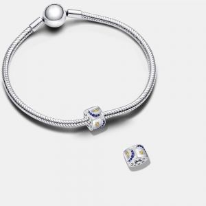 Tianyi-Charms Et Clips À Brevets,Lot De Clips Pour Brevets Compatible Avec Bracelets Européens & Colliers Perles,Avec Zircon Cubique Transparent,Cadeau Pour Femme - Neuf
