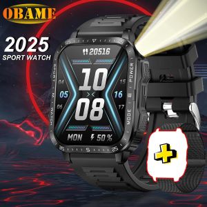 2025New 3Atm Étanche Sport Montre Intelligente Hommes 2.01 Pouces Sport Montre Fréquence Cardiaque Bluetooth Appel Gps Tracker Led Lampe De Poche Montres.Black Mesh Belt.3Atm 450Mah - Neuf