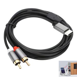 VornixorSarlshop-C&acirc;ble USB C vers 2 RCA, C&acirc;ble Audio USB C RCA, Adaptateur 3,5mm, Compatible avec iPhone 15, Samsung, Huawei, Xiaomi, Enceintes, Amplificateur, Home Cin&eacute;ma, HDTV, Barre de Son (1 m&egrave;tr - Neuf