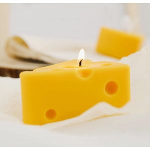 Tianyi-Bougie Parfum&eacute;e En Forme De Fromage, 120 G D'ar&ocirc;me En Cire De Soja Pour D&eacute;coration De Table, Photo De Table, Cadeau D'anniversaire, Parfait Pour La M&eacute;ditation, Soulager Le Stress, Le Bain, Le - Neuf