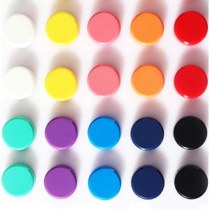 KALANKA-Aimant Frigo, Aimant Puissant Aimants Tableau Magn&eacute;tique Magnet Frigo, 20PCS 10 Couleurs Petit Aimant Rond Mini Aimant Frigo Decoratif Aiment Magnets pour Tableau Magnetique,Calendrier, Frigo - Neuf