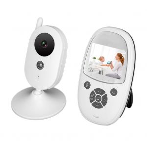 Mini Babyphone Sans Fil 2,4 Pouces, Vision Nocturne Infrarouge, Detection Des Pleurs, Surveillance De La Temperature, 100-240 V (Uk) - Neuf