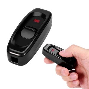 Checarzhn--No1-Interrupteur À Cordon Ac 250 V 10 A En Ligne On/Off - Lampe De Bureau - Interrupteur À Câble Avec Voyant Led - Noir - Neuf