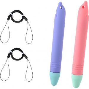 2 Stylets Écran Tactile, Adaptés Aux Enfants Stylet Pour Tablette Adapté Aux Avec 2 Attaches En Nylon Noir Compatible Avec Ipad Appareils Android Tous Les Appareils Écran Tactile (Violet, Rose) - Neuf