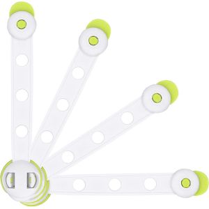 Portes D'armoire De S&eacute;curit&eacute; Pour Enfants,4 Loquets De S&eacute;curit&eacute; Pour B&eacute;b&eacute;,Serrure De S&eacute;curit&eacute; Pour Tiroir D'arr&ecirc;t De Porte Pour B&eacute;b&eacute;,Porte - Neuf