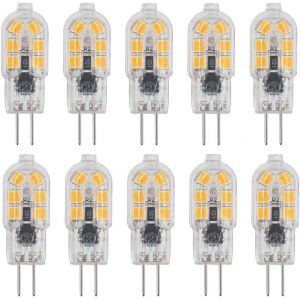 Kal-Lot De 10 Ampoules Led G4 2w 20w Blanc Chaud 3000k 200lm Ac 220-240 V Ampoule Led G4 Ampoule À Intensité Non VariableU2026 - Neuf