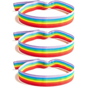 Kal-Bracelet Unisexe En Tissu Avec Drapeau De La Fierté Lgtbiq+ - Élastique, Confortable Et Réglable Pour Offrir - Bracelet D'amitié Arc-En-Ciel Multicolore Lgbt Pride Gay Pride, Polyester - Neuf