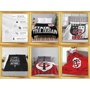 Stade Toulousain Rugby Couverture Micro Polaire, Modele: Au Choix, Taille: 150x125cm - Neuf