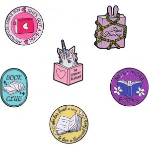 Kgabery-6 Style Badges À Épingles,Broches De Dessin Animé Mignon,Broches Livre Alliage Décoratif Épinglettes Fête Esthétique Pins,Pour Sac À Dos Vêtements Chapeau Décorations Cadeaux - Neuf