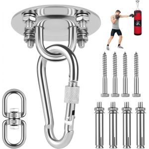 Maas-Crochet De Plafond, Cintre Pour Sac De Frappe, Fixation Plafond Crochet Mural En 304 Acier Inoxydable Pour Hamac, Fauteuil Suspendu, Sac De Boxe, Balançoire, Yoga - Neuf