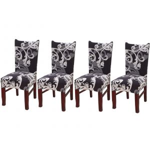 Lot De 4 Housses De Chaises Extensibles Et Lavables Pour Salle &Agrave; Manger - Neuf