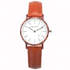 Montre En Alliage &Agrave; La Mode Cadran Rond Affichage Analogique Quartz Femmes Montre-Bracelet (Rouge) - Neuf