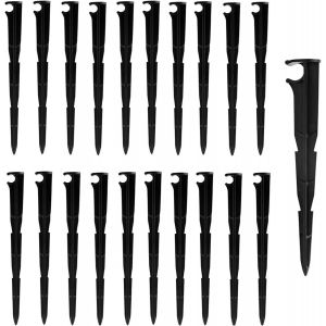 KALANKA-50 Pi&egrave;ces Support d'&Eacute;gouttement d'Irrigation, Support Tuyau Tube 4/7 mm Jardins Potagers Parterres Fleurs Plantation d'outils Syst&egrave;me d'Arrosage Pelouse Fournitures Jardin (Noir, &eacute;paissir) - Neuf