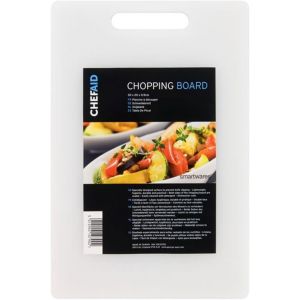 Mevronisshop-Planche &Agrave; D&eacute;couper Blanche En Poly De, Accessoire De Cuisine Essentiel Au Quotidien, Prot&egrave;ge Les Plans De Travail, Dimensions 31cm X 18cm X 09cm - Neuf