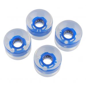 Lot De 4 Roues Lumineuses A Led En Pu 60 X 45 Mm Pour Skateboard, Longboard, Cruiser - Neuf