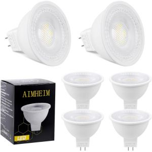 Kal-Ampoules Led Gu5.3 Led Spot Mr16 Blanc Froid 6000k 5w Équivalent À Halogènes 50 W, Ampoules Spot Led Mr16 550 Lumen Lampe Culot Gu5.3, Ac/Dc 12 V, Non Dimmable, Lot De 6 - Neuf