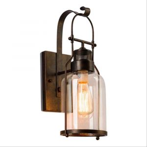 Applique Murale D'extérieur Industrielle Vintage E27 En Aluminium Et Verre Edison, Étanche, Luminaire Noir Pour Porche, Terrasse, Balcon, Jardin - Neuf