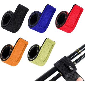 Lbgwp60-12pièces Sangles De Canne À Pêche, Attache Canne A Peche Réglable, Accessoire Peche Haute Élasticité, Pour Cannes À Pêche Fixe, Raquette De Badminton, Club De Golf (Multicolore) - Neuf