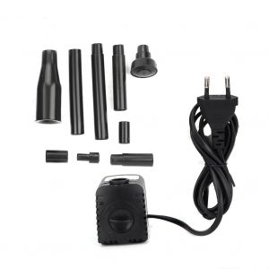 HJLIAN Pompe submersible ultra-silencieuse avec eclairage, debit d'eau pour aquarium, pompe a air EU 220-240 V/8 W - Neuf