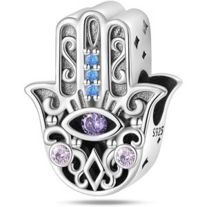 Eryi-Femmes Charms 925 Charms En Argent Sterling Avec Des Perles De Fleurs,Compatible Avec Les Charms Européens Pour Les Femmes Filles Bracelets Pandora - Neuf