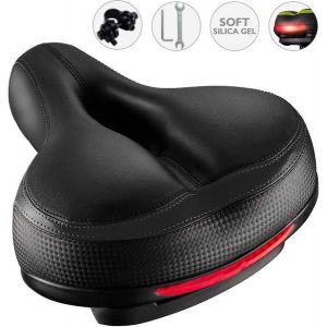 Selle De Vélo Confort Ultime - Mousse À Mémoire De Forme À Double Absorption Des Chocs, Résistante À L'eau, Design Ergonomique Pour Hommes Et Femmes - Neuf