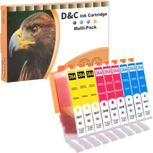 364Xl Cartouches D'Encre Pour Hp 364 364 Xl Compatibles Avec Les Cartouches D'Encre Hp Photosmart 5520 5510 5520 5524 Deskjet 3520 Officejet 4622 4622, 5510 5520 5524 6520 5515 7520 (Pack De 9) - Neuf