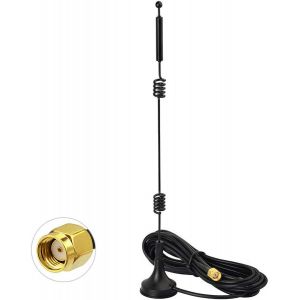 Antenne WiFi Omnidirectionnelle 9dBi MIMO RP-SMA Bi-Bande 2.4GHz 5.8GHz Longue Portée Filaire pour ASUS Fenvi Amplificateur Routeur WiFi Caméra Surveillance PCIE Carte Réseau sans Fil - Neuf
