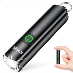 JEXNOVASHOP-EDC Mini Lampe Torche LED Rechargeable, Lampe de Poche Porte-cl&eacute; Compacte&Puissante, 3 Modes, Autonomie Longue, Fonction M&eacute;moire, IPX6 &Eacute;tanche pour Transport Quotidien/Camping/Randonn&eacute;e - Neuf