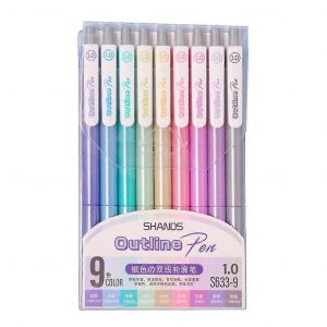 Stylo Double Contour Dessiner Marqueur Argent Or Brillant Couleurs Stylo Double Contour - Neuf