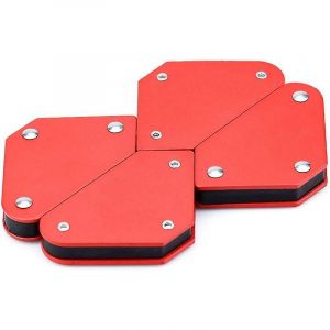 Soudeur magn&eacute;tique Soudeur Angle Aimant Soudage Aimant Fl&egrave;ches Support Fixe Soudage Support Outil Multi-angle Puissant Support de Soudage Magn&eacute;tique 4 Pi&egrave;ces - Neuf
