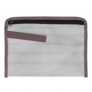 Sac de plage en maille Grande Capacit&eacute; Fermeture &agrave; glissi&egrave;re Tissu Oxford Bord De Mer Sable Jouet Coquillage Collecte Sac De Rangement L (32x23cm / 12.6x9.1in) - Neuf