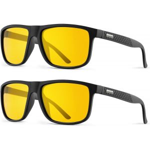 Polarised Sunglasses Men Sports: Mens Sunglasses Fishing Driving Running Retro Sun Glasses With Uv Protection 2 Pack - Neuf