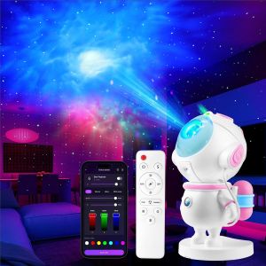 Astronaute Projecteur De Ciel &Eacute;toil&eacute; Pour Enfant, Veilleuse Led, Projecteur Galaxy Avec T&eacute;l&eacute;commande Et Application De Contr&ocirc;le, D&eacute;coration De Chambre D'enfant, No&euml;l, Cadeau (Rose) - Neuf