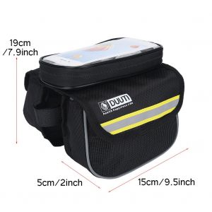 Duuti Bike Fornt Tube Sacoche Etanche Pour Ecran Tactile Pour Cadre De Velo (Jaune) - Neuf