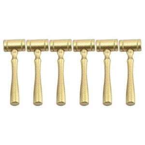 Lot de 6 jouets cr&eacute;atifs en bois pour enfants, couleur dor&eacute;e, parfaits pour les jeux de r&ocirc;le - Neuf