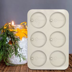 Hjlian Moule En Silicone Pour Bougie Parfumee, Fait Main, Forme Annulaire Ou Ronde (Cle Ronde) - Neuf