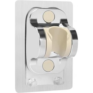 KAL-Support De Pommeau De Douche Sans Perçage Support De Douchette Universel Support De Douche Mural Avec Adhésif Extra Fort Support Pommeau De Douche Angle Réglable Pour Salle De Bain E Toilettes - Neuf