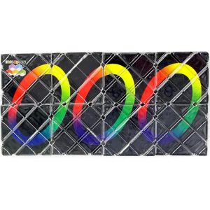 RVKAL-8 Panneaux 3 Anneaux Magique Puzzle Pliant Cube Twisty,Jouet Folding Puzzle,Magic Twist,Professional Cube Classic Toys Puzzle Magic Cube (Noir) - Neuf