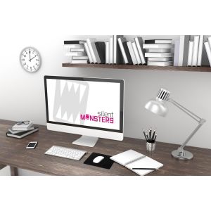 Tapis de Souris S 24 x 20 cm, Petit Mouse Pad, Motif Noir, Tapis de Souris en Tissu, antidérapant, Silencieux, Le Jeu vidéo, Bureau, Home Office, Lavable, Enroulable, découpé au Laser - Neuf