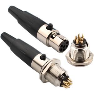 4 Pi&egrave;ces Connecteur XLR 6 broches &agrave; souder&iquest;Connecteurs XLR 6 broches,connecteurs XLR m&acirc;le/femelle,prise de c&acirc;ble micro,prise audio microphone&iquest;XLR 2 m&acirc;les et 2 femelles &iquest; - Neuf