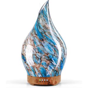 150Ml Diffuseur D'Ar&ocirc;mes En Verre,Humidificateur Diffuseur En Verre &Agrave; Ultrasons 7 Led &Agrave; Changement De Couleur,Humidificateur D'Ambiance Sans Bpa Pour Le Yoga Avec Minuterie,Cadeau Pour Femme - Neuf