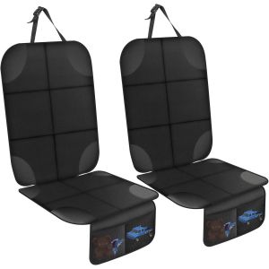 Eryi-2 Pièces Protection Siege Voiture/Auto Pour Enfant Compatible Isofix Imperméable Et Antidérapant Avec 2 Poches De Rangement Pour Suv, Berline, Coffre, En Cuir Et Tissu - Neuf