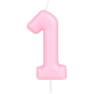 Eryi-Bougie En Forme De Chiffre 1 - Rose Macaron - Bougies D'anniversaire Pour Gâteau - Décorations De Gâteau Pour Fille Et Femme - Fournitures De Décoration De Fête D'anniversaire Pastel - Neuf
