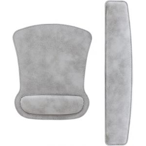 WQD-Repose-poignet pour clavier et souris Ensemble ergonomique avec tapis de souris, durable, confortable et léger pour une saisie facile et un soulagement de la douleur (Blanc gris) - Neuf