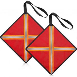Drapeau De Securite Pour Kayak, Lot De 2, Reflechissant, Resistant Aux Dechirures, Pour Canoe, Bateau, Voyage, Exterieur, Transport, Remorquage - Neuf