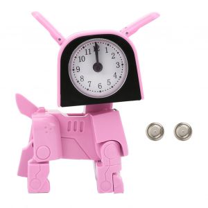 Petit Robot Chien A Deformation Manuelle, Mignon, Mini Reveil Electronique, Jouet Pour Enfants (Blanc) - Neuf