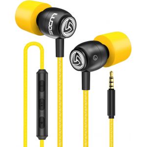 KAL-Clamor Écouteurs Intra Auriculaires, Garantie 5 Ans Écouteur Avec Microphone Et Contrôle Du Volume Casque, Mousse À Mémoire De Forme, Câble Renforcé, Basse, Earphones Pour Ordinateur, Portable - Neuf