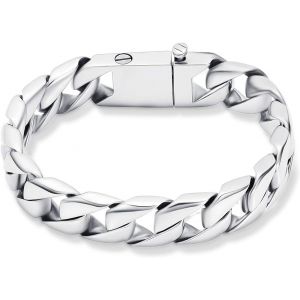 Kalsw-Bracelet Urne Pour Cendres-Bracelet Urne Funéraire Pour Cendres Humaines Pour Hommes-Bracelet En Argent Cuban Link-Bijoux Pour Cendres Urne Keepsake Memorial Holder Bracelet - Neuf